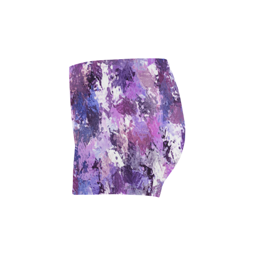 Purple Paint Splatter Briseis Skinny Shorts (Model L04)