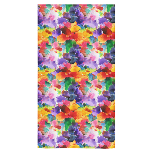 vibrant flower watercolor Bath Towel 30"x56"