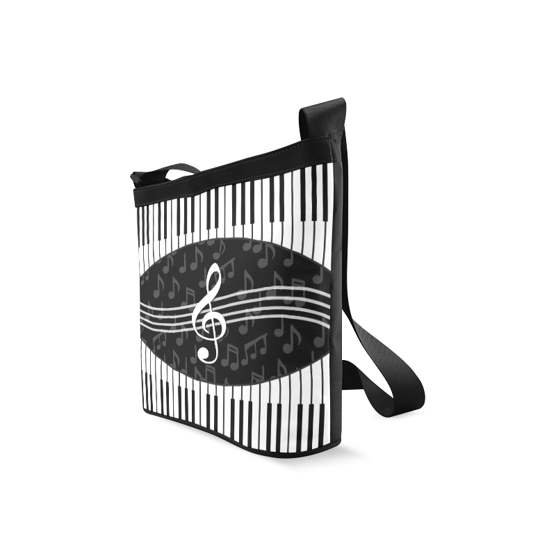 Stylish Music Piano Keys and Treble Clef Crossbody Bags (Model 1613)