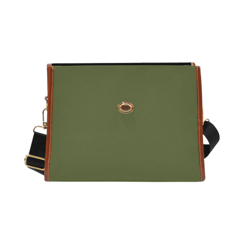 Cedar Green Color Accent Waterproof Canvas Bag/All Over Print (Model 1641)