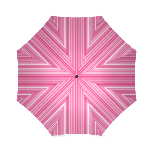 Tulip Pink Stripes Foldable Umbrella (Model U01)