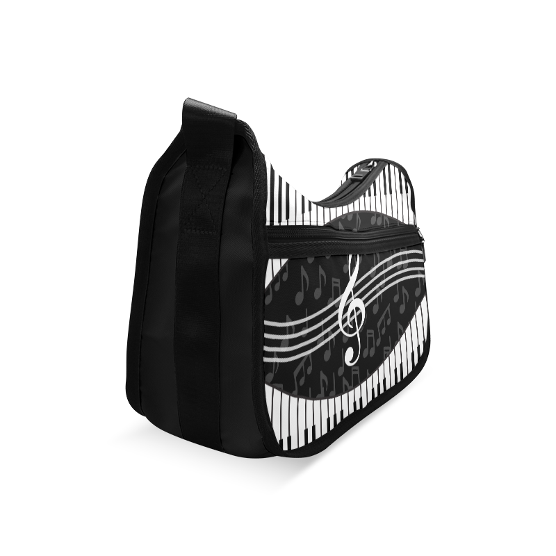 Stylish Music Piano Keys and Treble Clef Crossbody Bags (Model 1616)