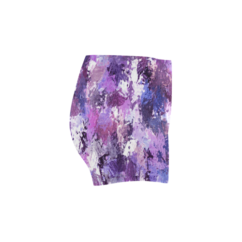 Purple Paint Splatter Briseis Skinny Shorts (Model L04)