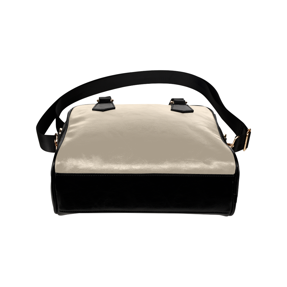 Frosted Almond Color Accent Shoulder Handbag (Model 1634)