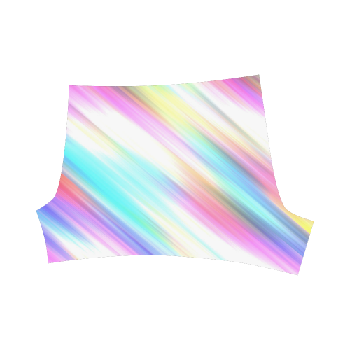 Rainbow Stripe Abstract Briseis Skinny Shorts (Model L04)