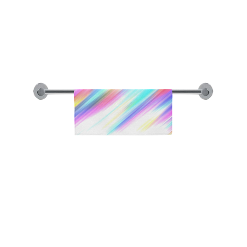Rainbow Stripe Abstract Square Towel 13“x13”