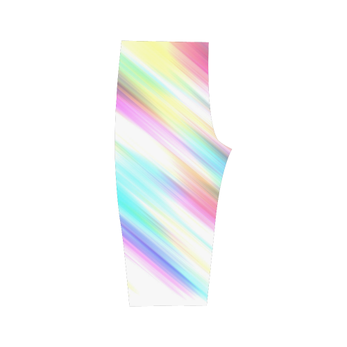 Rainbow Stripe Abstract Hestia Cropped Leggings (Model L03)