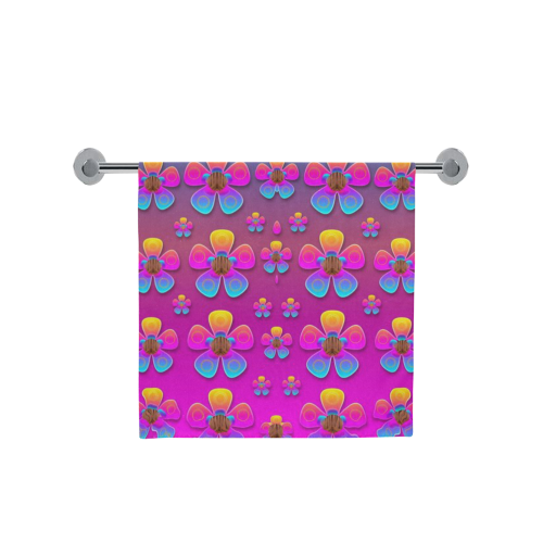 Freedom Peace Flowers Raining In Rainbows Bath Towel 30"x56"