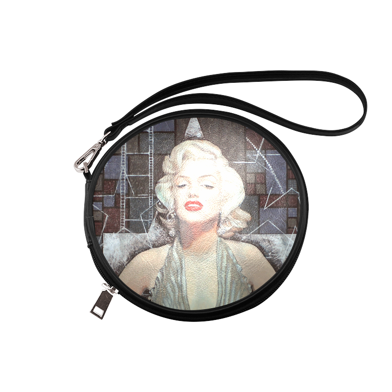 Marylin Monroe Round Makeup Bag (Model 1625) | ID: D222333