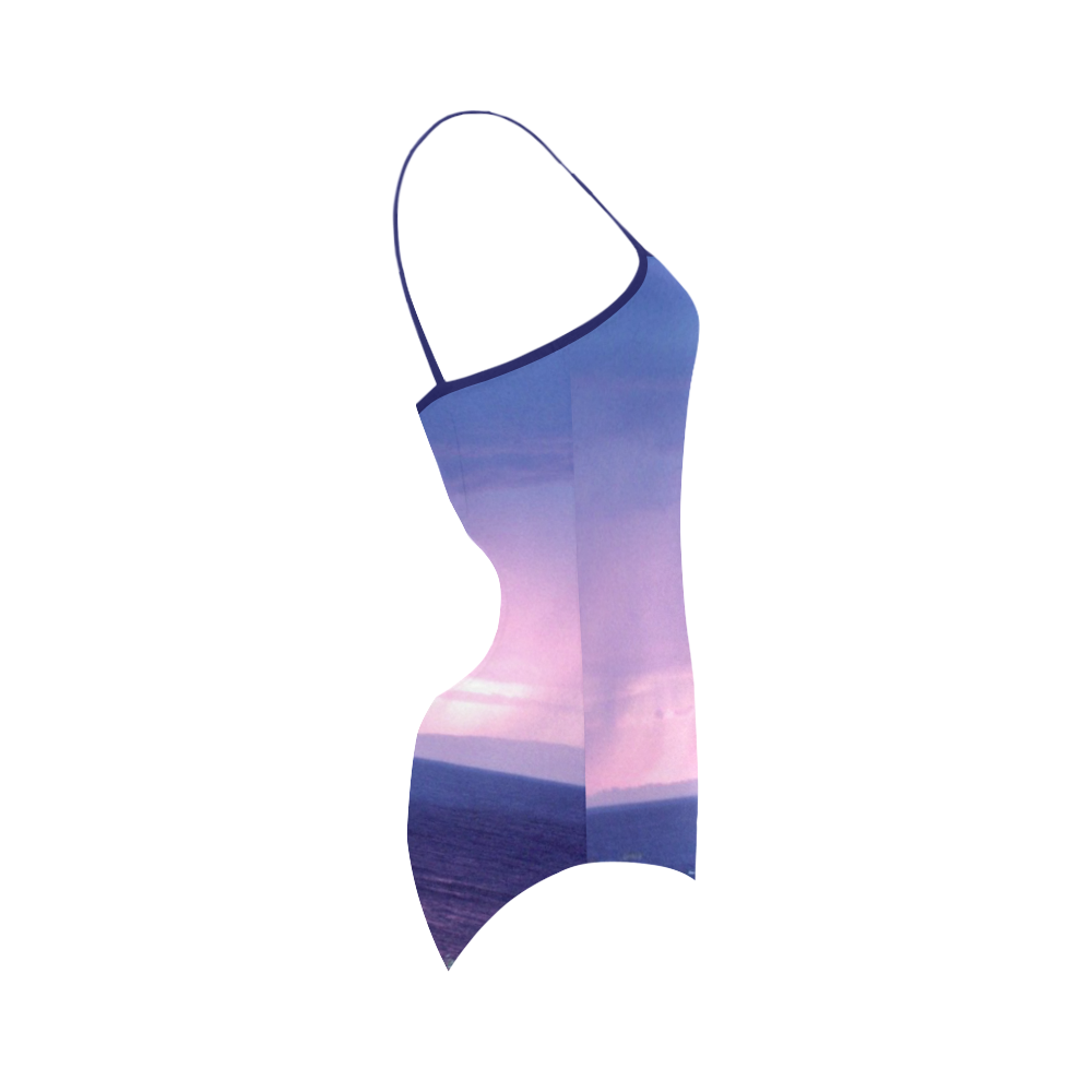 Purple Rain Strap Swimsuit ( Model S05)