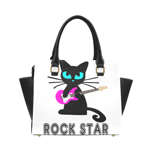 rock_star_cat_shoulderhandbag Classic Shoulder Handbag (Model 1653)