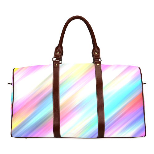 Rainbow Stripe Abstract Waterproof Travel Bag/Small (Model 1639)