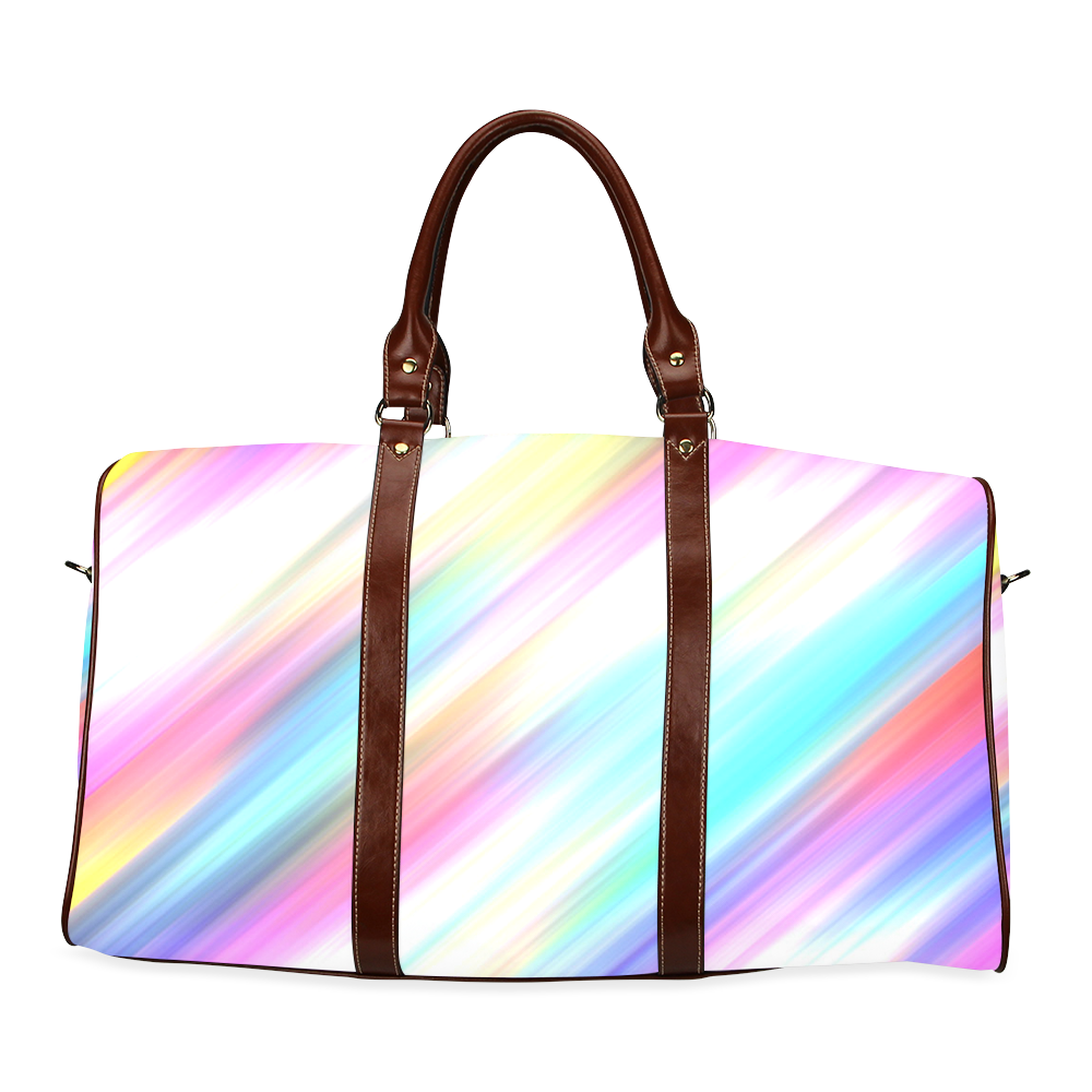 Rainbow Stripe Abstract Waterproof Travel Bag/Small (Model 1639)