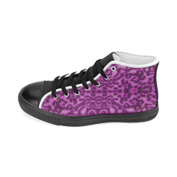 Lion In Purple Women's Classic High Top Canvas Shoes (Model 017)