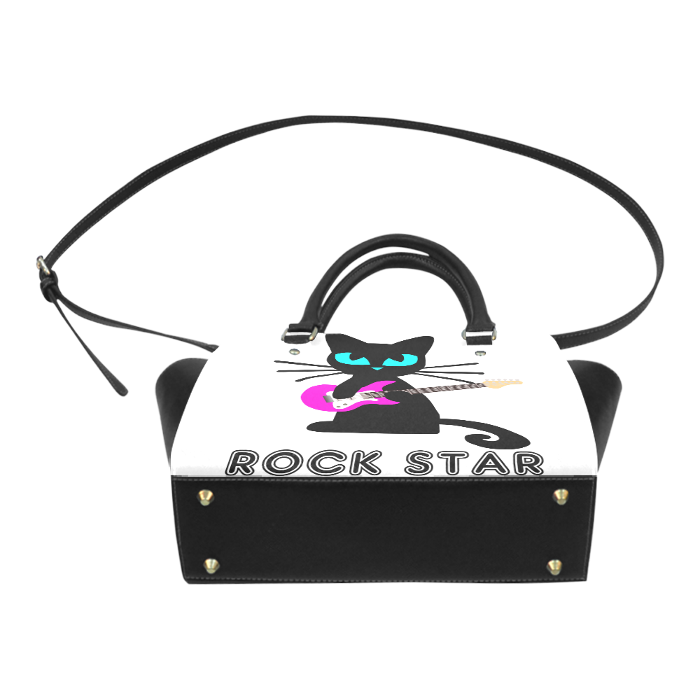 rock_star_cat_shoulderhandbag Classic Shoulder Handbag (Model 1653)