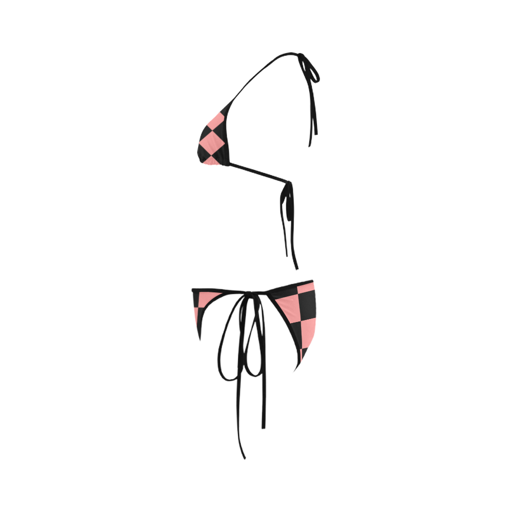 Black And Pink Custom Bikini Swimsuit