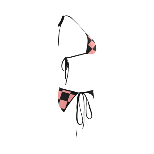 Black And Pink Custom Bikini Swimsuit