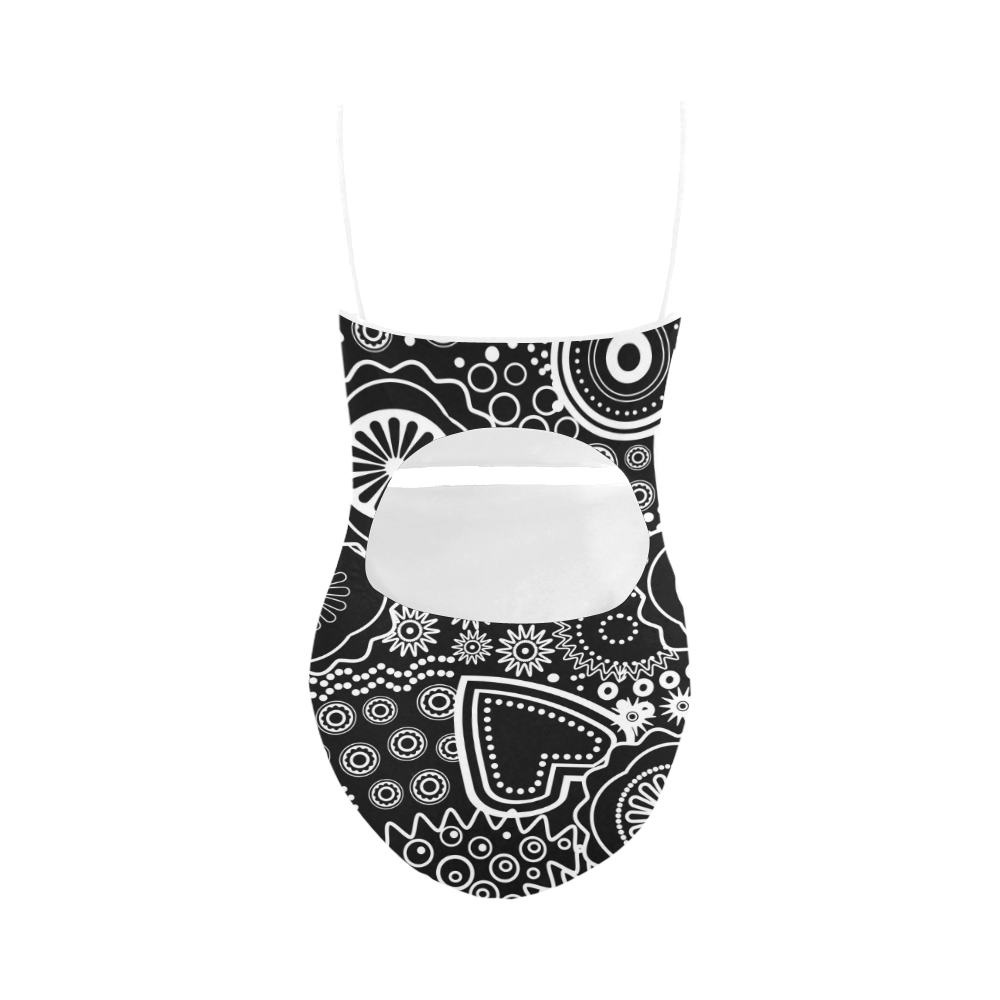 sugar skull Strap Swimsuit ( Model S05)