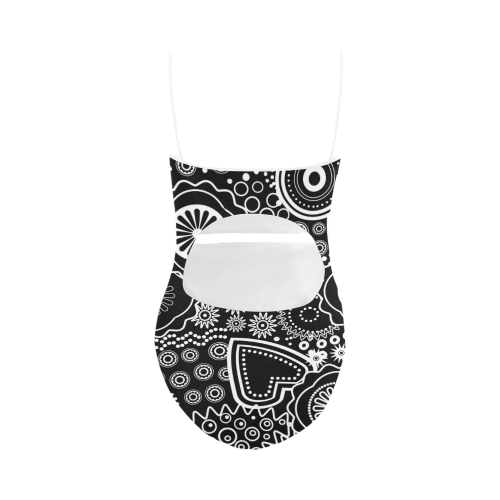 sugar skull Strap Swimsuit ( Model S05)