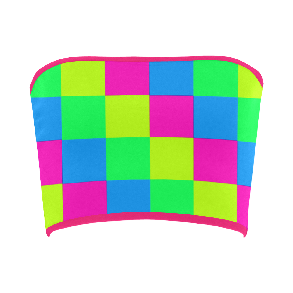 Multicolored Squares 6 Bandeau Top