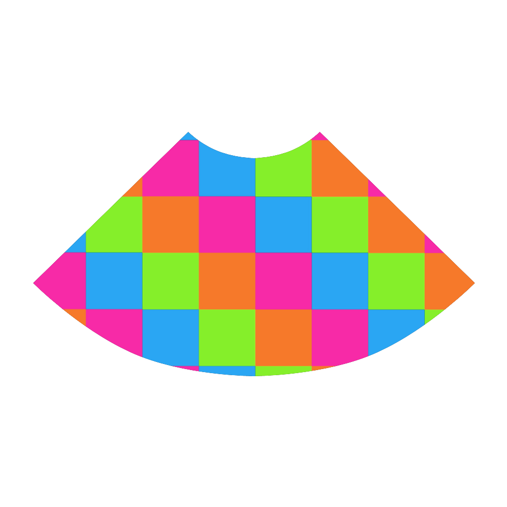 Multicolored Squares 2 Atalanta Sundress (Model D04)