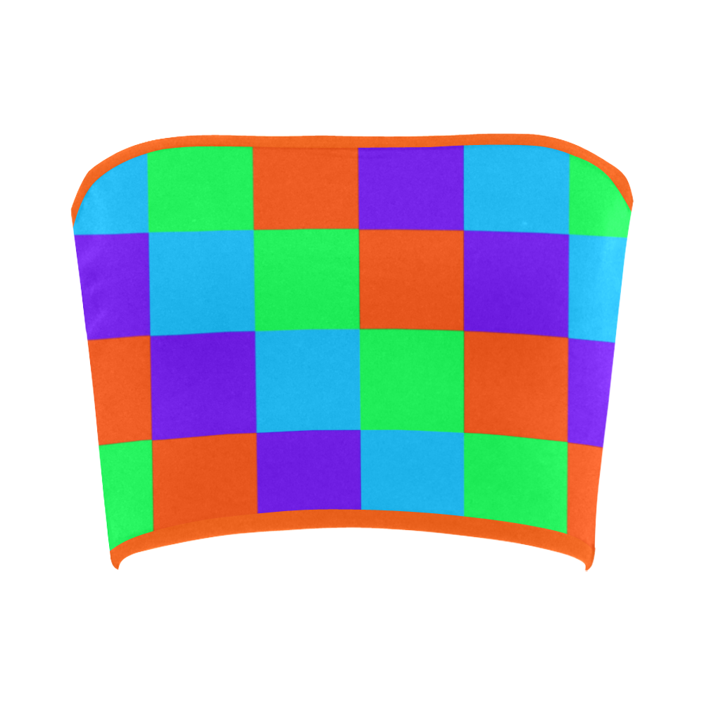 Multicolored Squares 5 Bandeau Top
