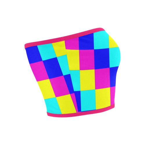 Multicolored Squares 4 Bandeau Top