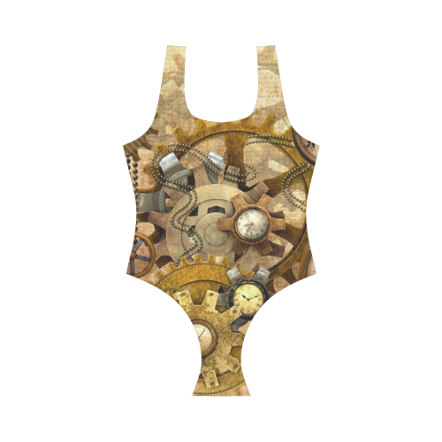 steampunk Vest One Piece Swimsuit (Model S04)