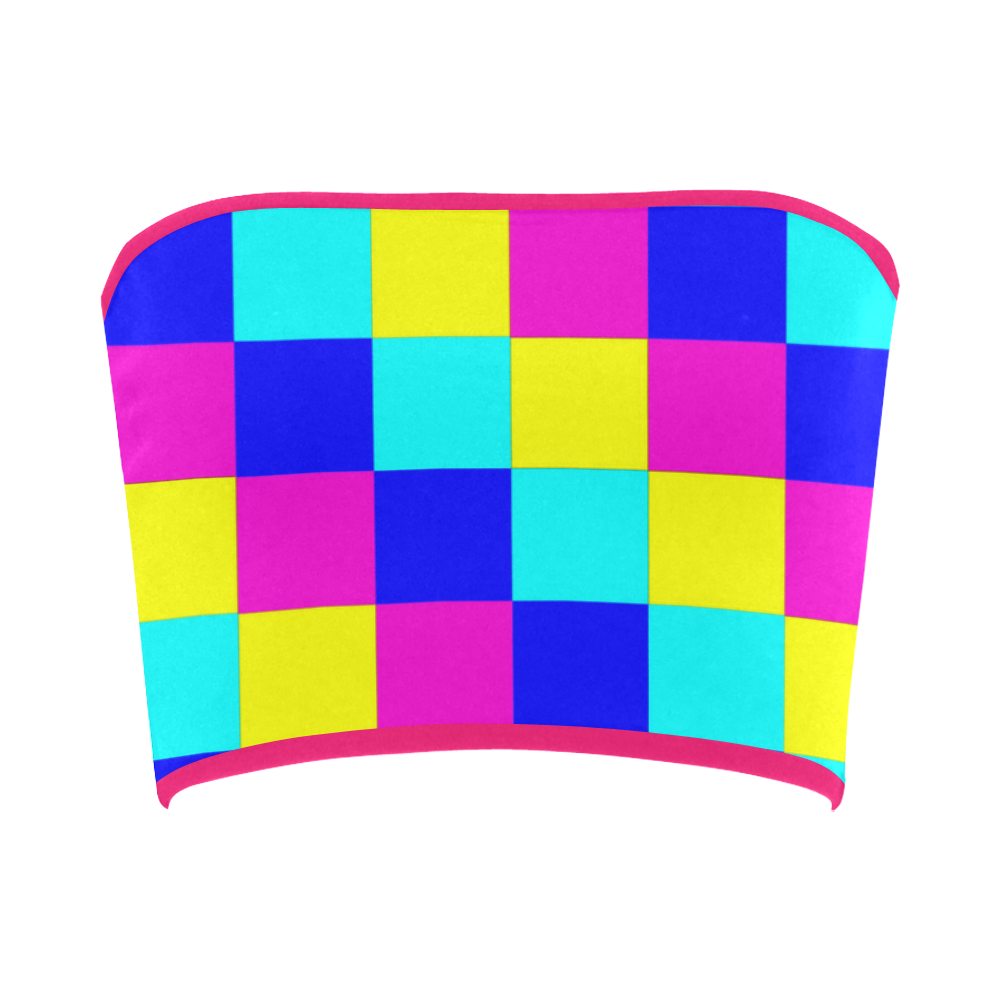 Multicolored Squares 4 Bandeau Top