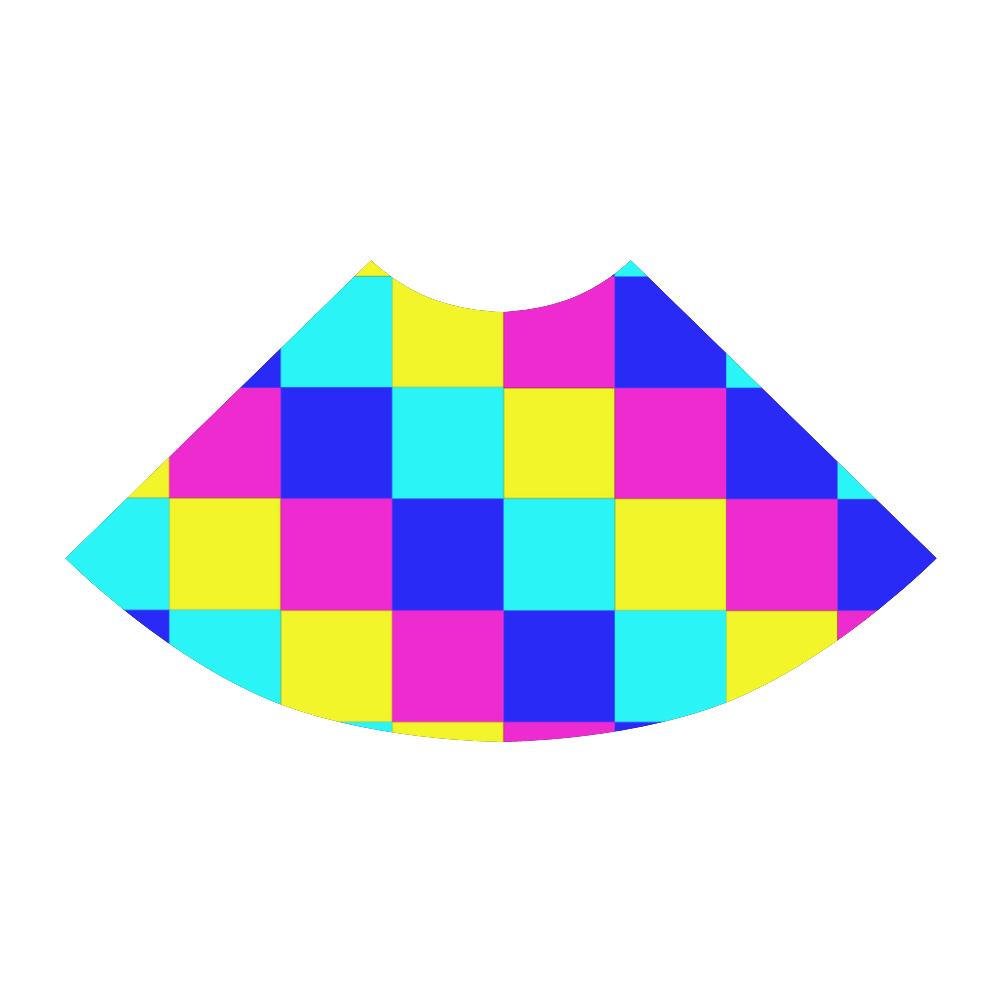Multicolored Squares 4 Atalanta Sundress (Model D04)