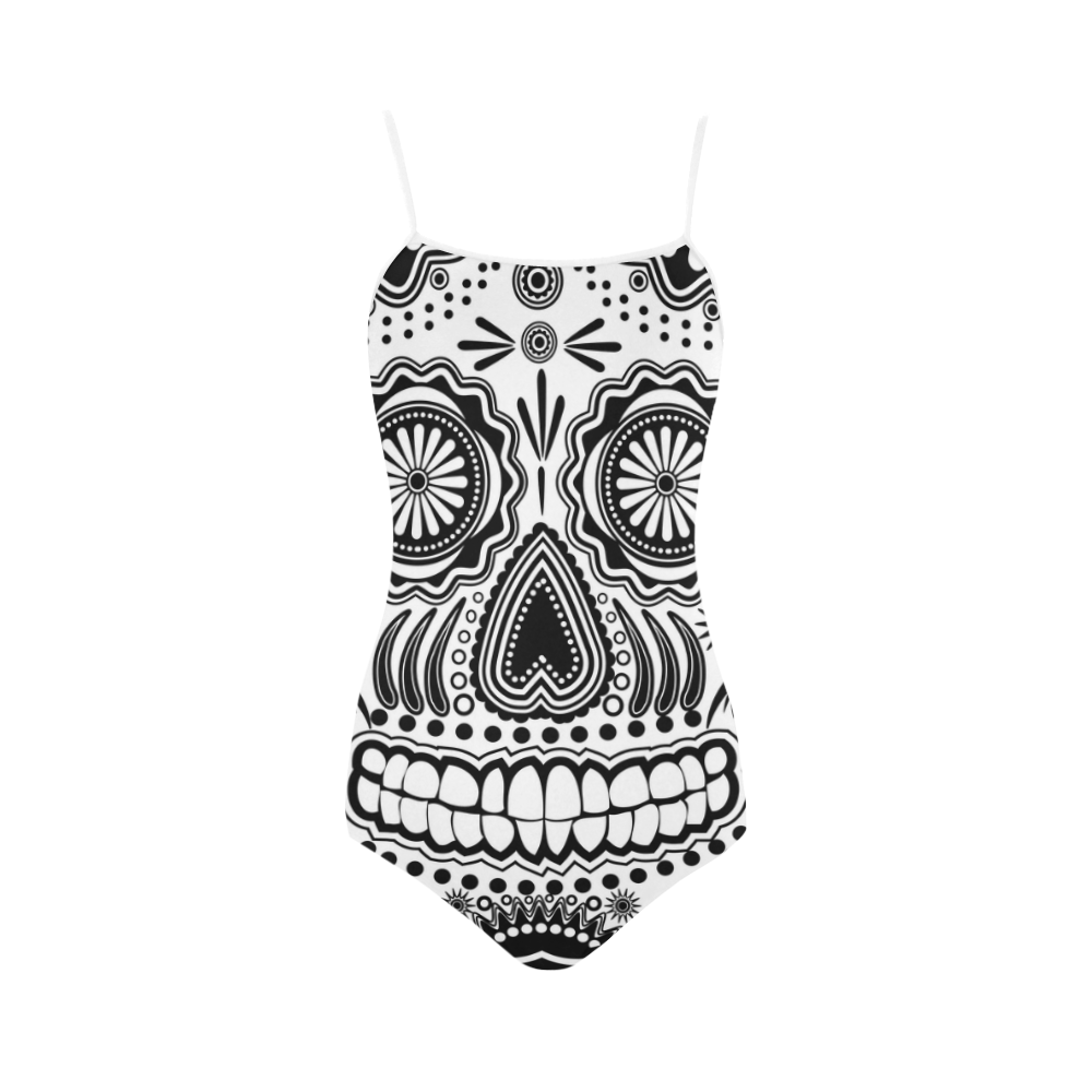 sugar skull Strap Swimsuit ( Model S05)