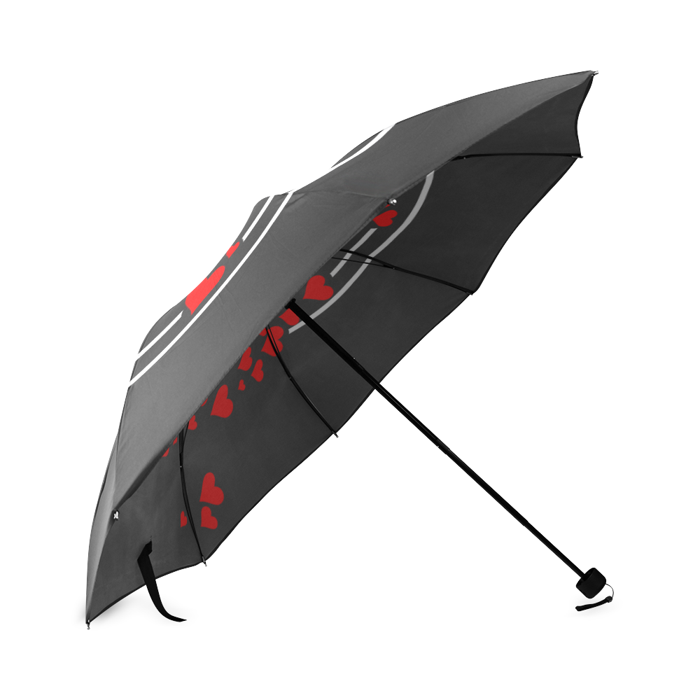 Peace Symbol with Hearts VAS2 Foldable Umbrella (Model U01)