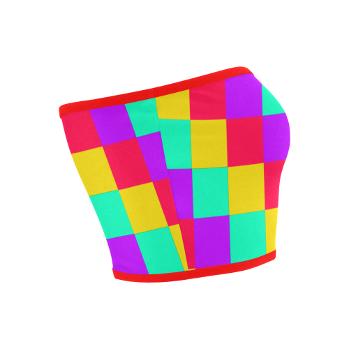 Multicolored Squares 3 Bandeau Top