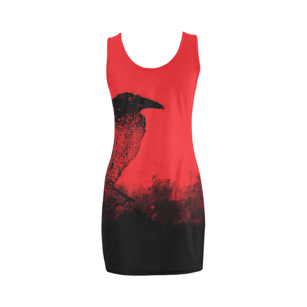 Black Raven on Red VAS2 Medea Vest Dress (Model D06)