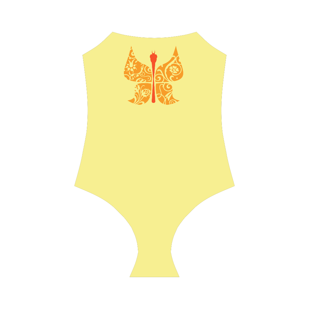 Orange Butterfly VAS2 Strap Swimsuit ( Model S05)