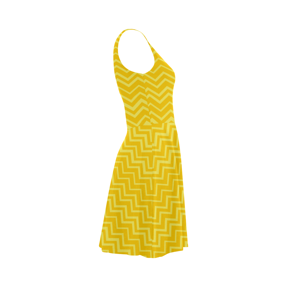 Yellow Zigzag Pattern VAS2 Atalanta Sundress (Model D04)