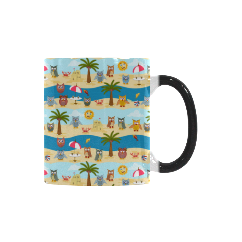 summer owls Custom Morphing Mug