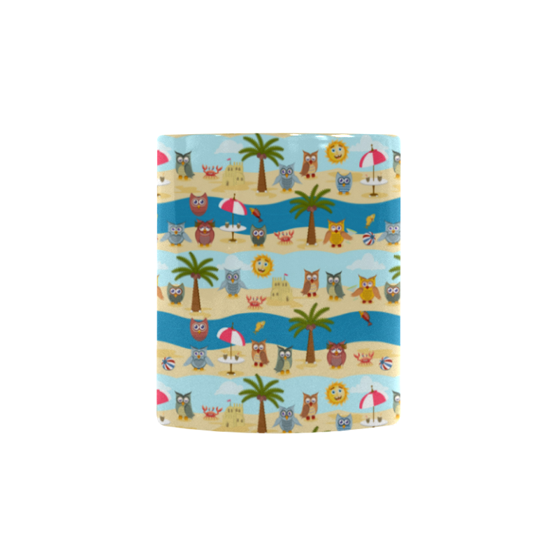 summer owls Custom Morphing Mug