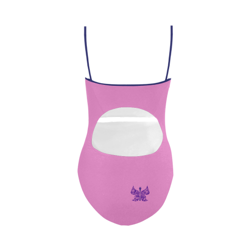 Purple Butterfly VAS2 Strap Swimsuit ( Model S05)