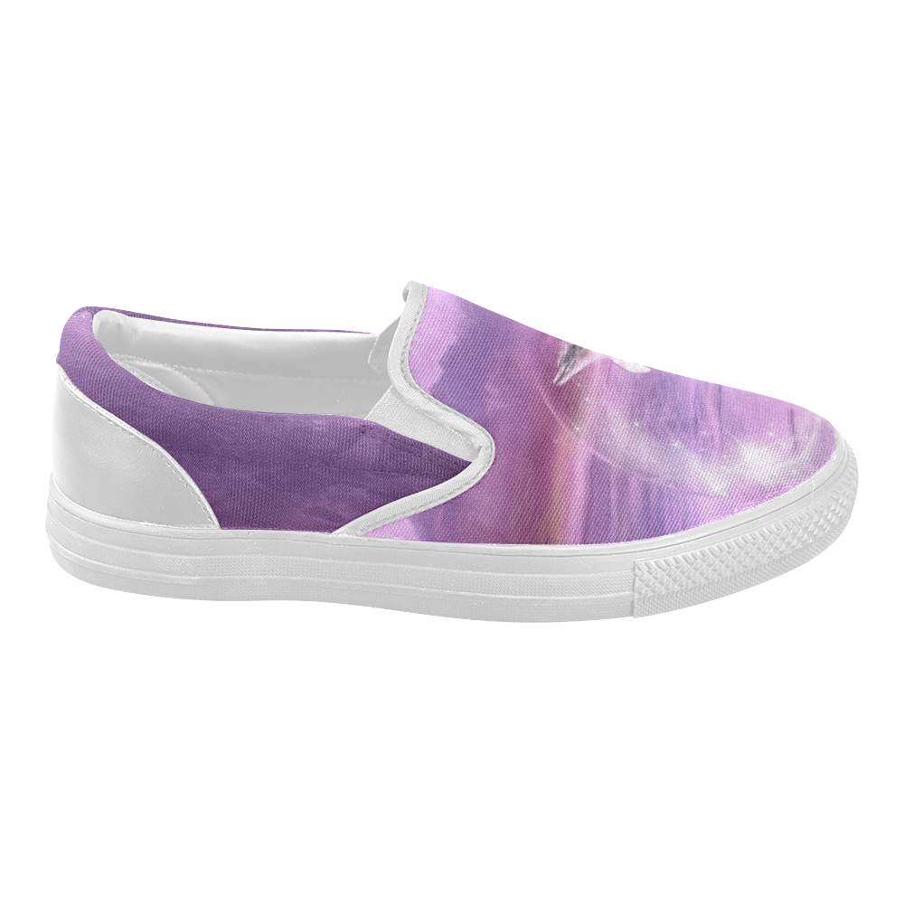 Dream Of Dolphins Women's Slip-on Canvas Shoes (Model 019)