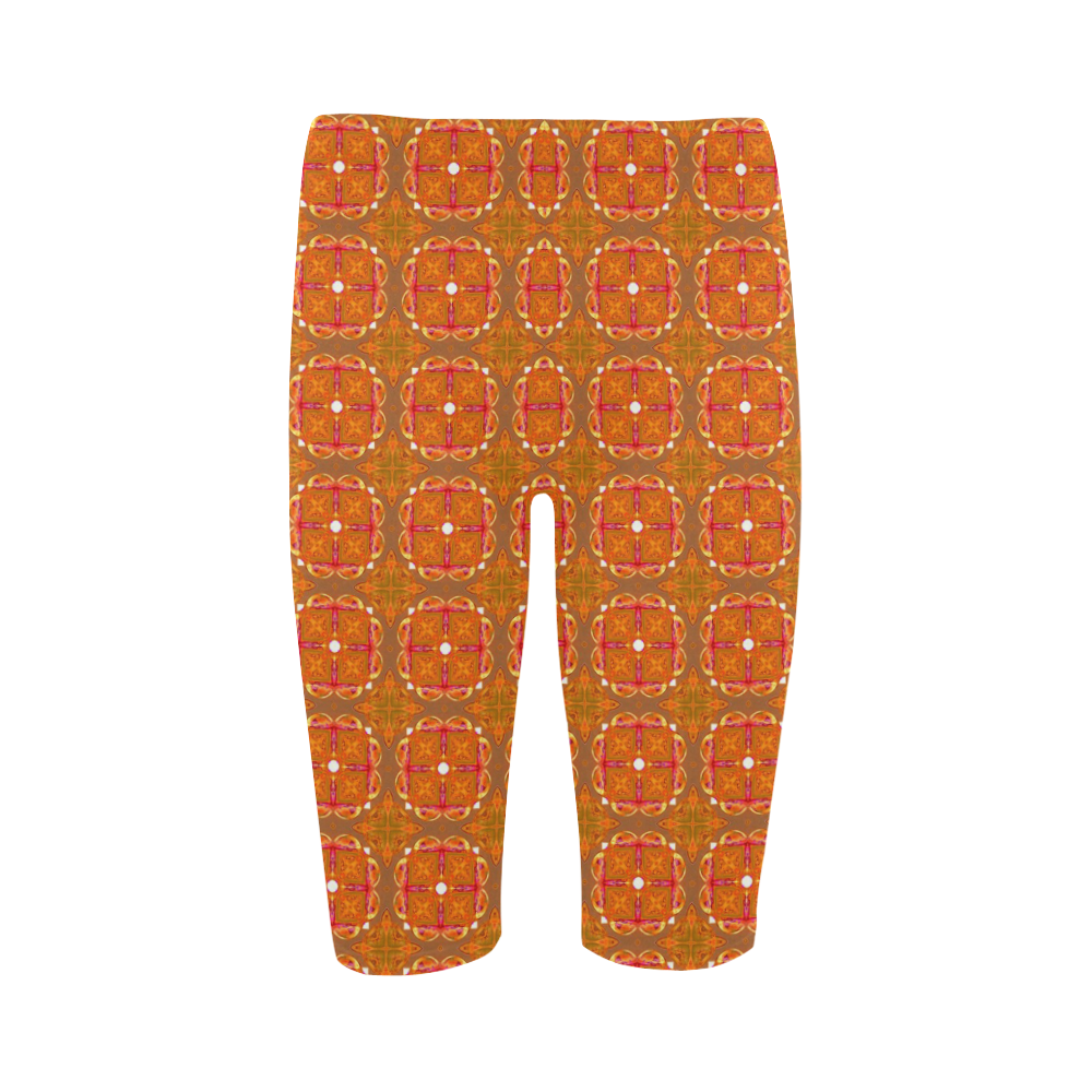 Gingerbread Houses, Cookies, Apple Cider Abstract Hestia Cropped Leggings (Model L03)