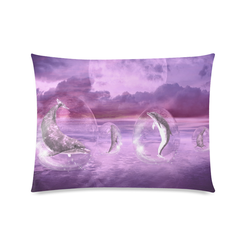 Dream Of Dolphins Custom Picture Pillow Case 20"x26" (one side)