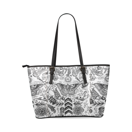Butterfly Leather Tote Bag/Small (Model 1640)