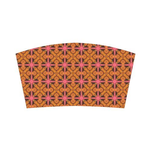 Peach Lattice Abstract Pink Snowflake Star Bandeau Top
