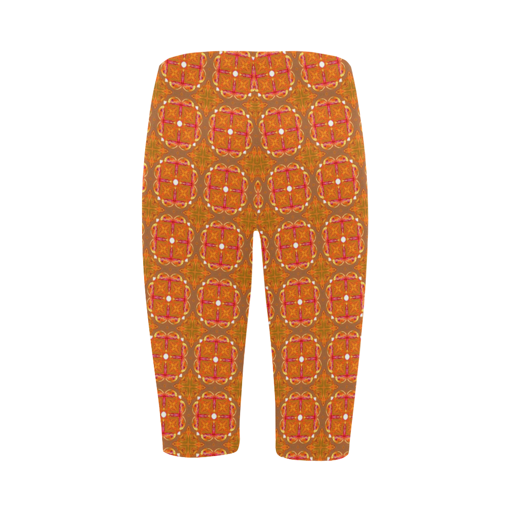 Gingerbread Houses, Cookies, Apple Cider Abstract Hestia Cropped Leggings (Model L03)