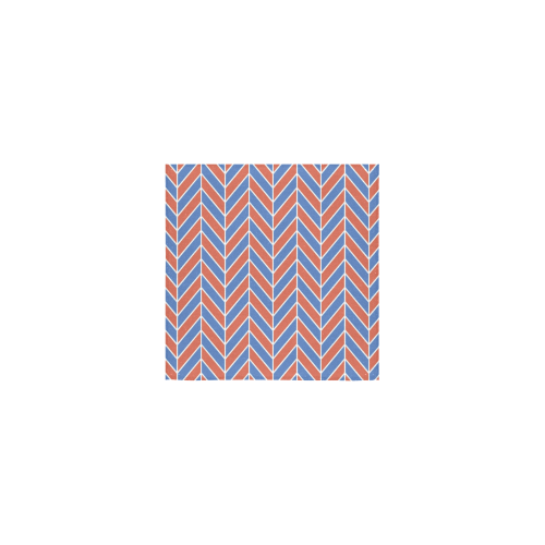 Red White Blue Herringbone Square Towel 13“x13”