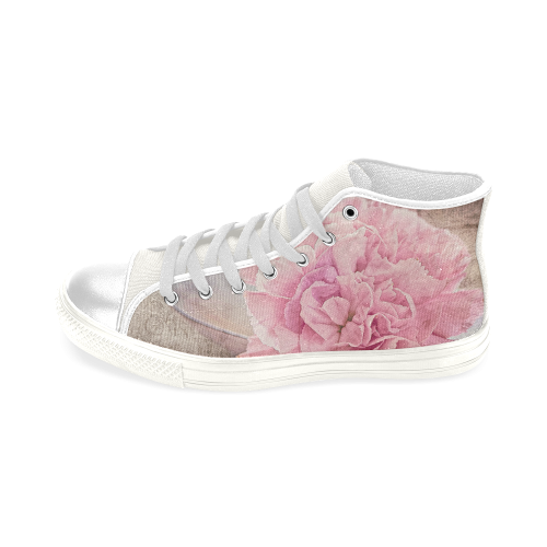 Vintage carnations on a spoon Men’s Classic High Top Canvas Shoes (Model 017)