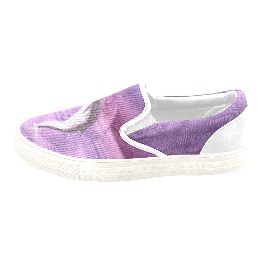 Dream Of Dolphins Men's Slip-on Canvas Shoes (Model 019)