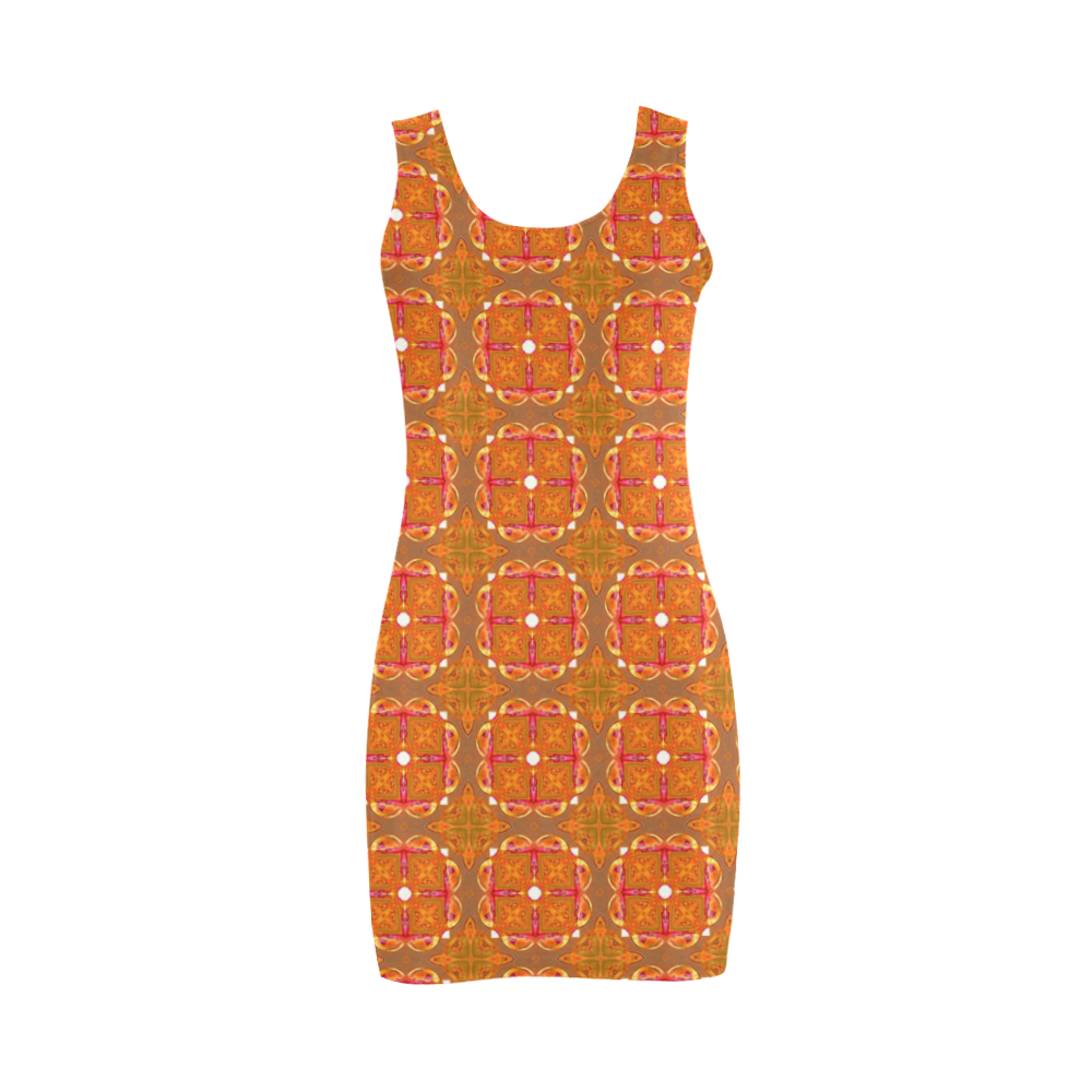 Gingerbread Houses, Cookies, Apple Cider Abstract Medea Vest Dress (Model D06)