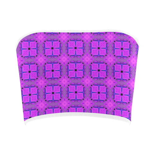 Abstract Dancing Diamonds Purple Violet Bandeau Top
